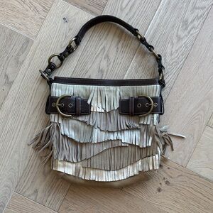 Coach Fringe Leather Shoulder Bag